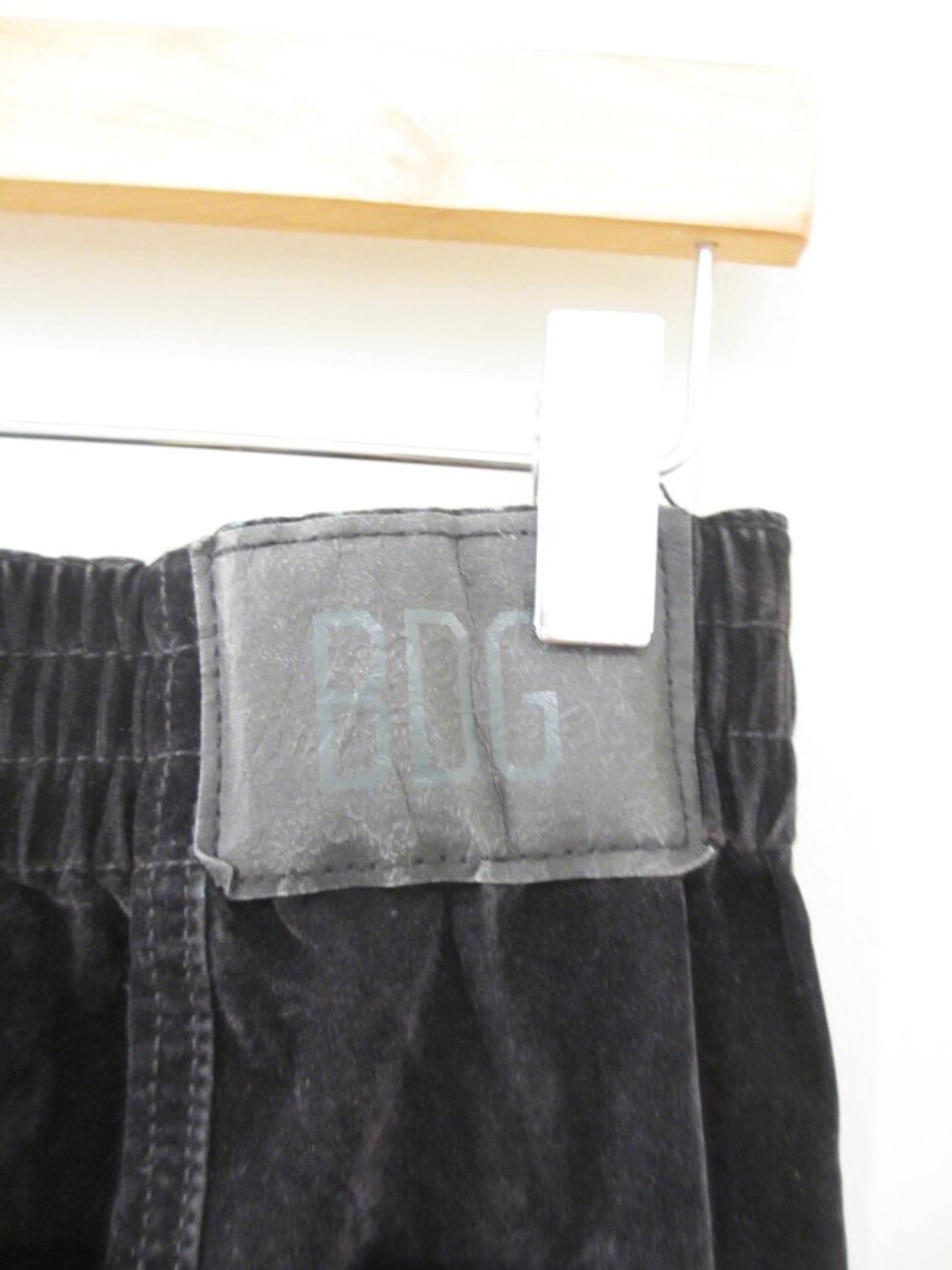 Urban Outfitters BDG Black Velvet Flocked Cargo Pants Y2K Utility Grunge Size 26 - Picture 8 of 11